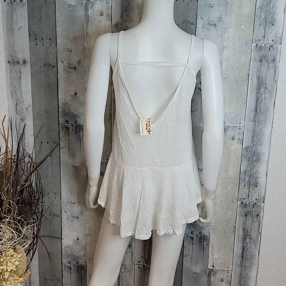 FREE People Burn out asymetrical tank top